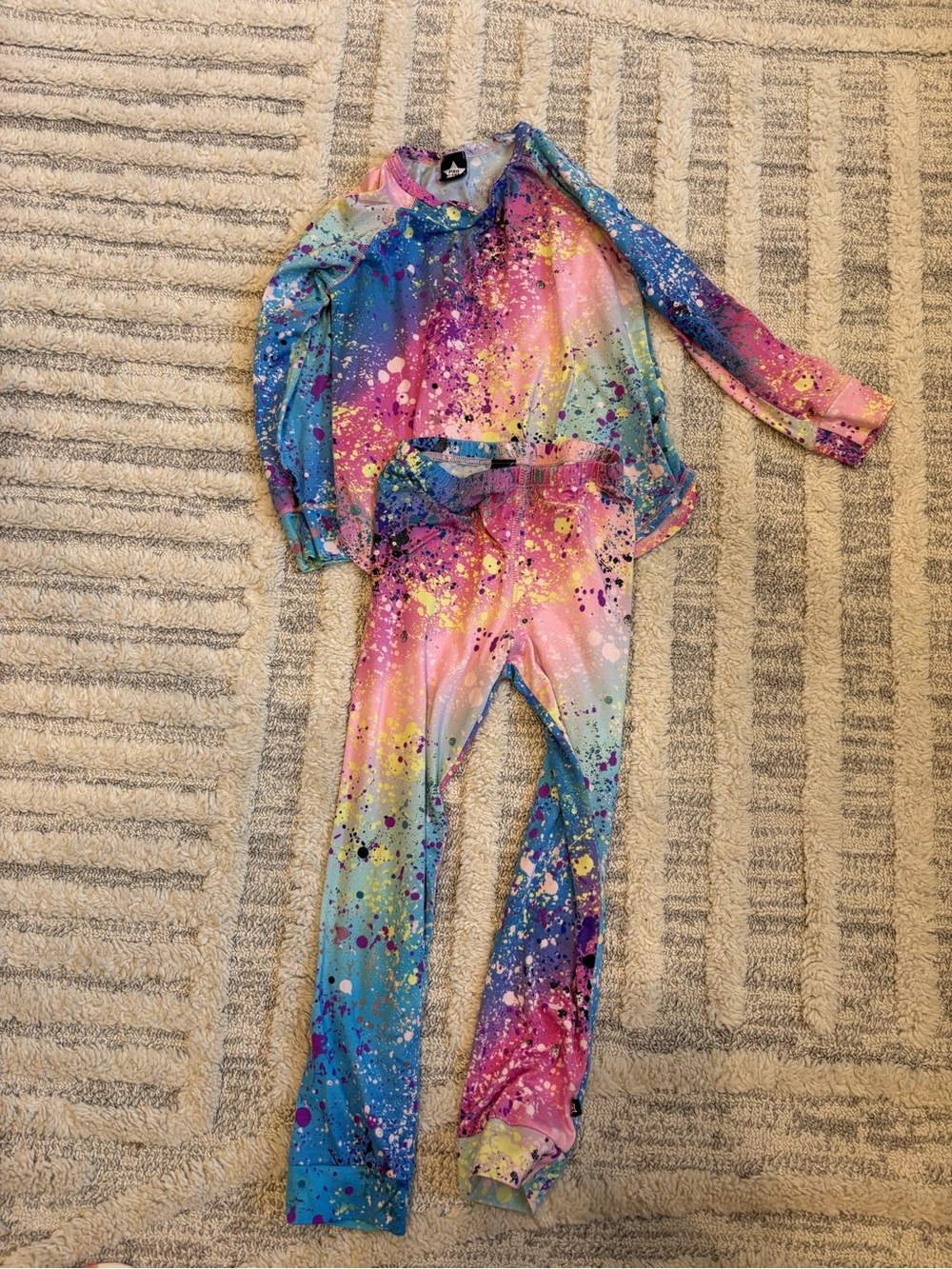 Pixielane Multicolor Galaxy Splatter Set - Vibrant Rainbow Print